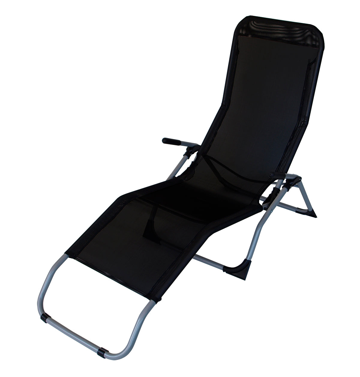 Canapé de santé SYLT, acier + tissu synthétique noir, pliable