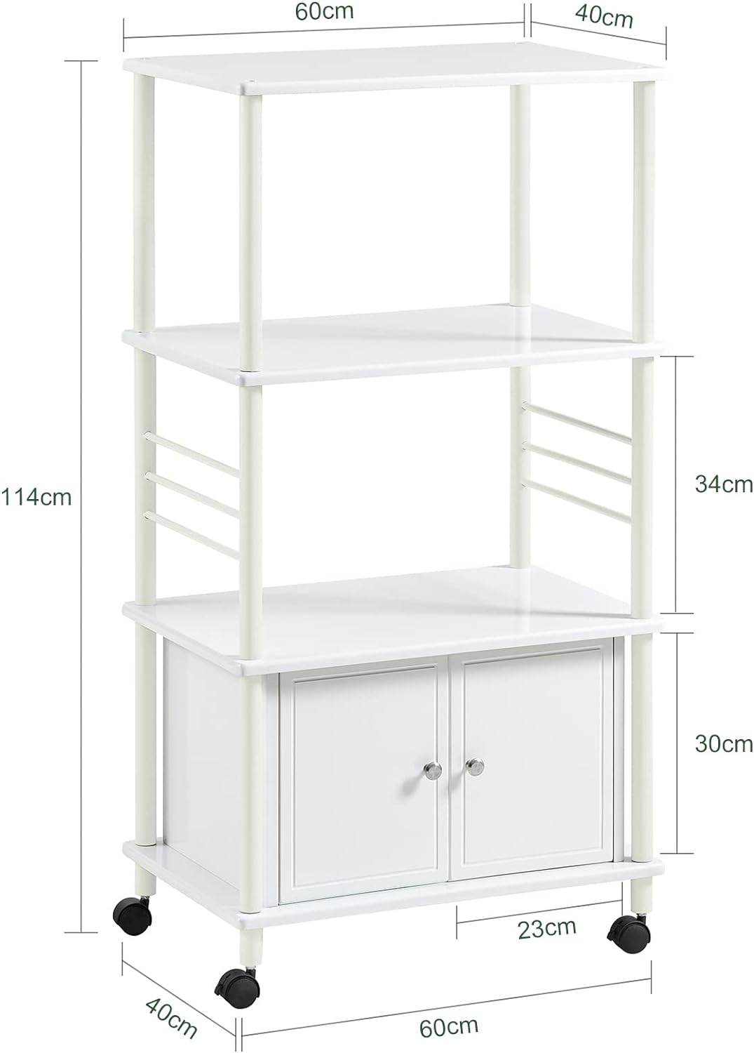 Mikrowellenschrank | Küchenschrank | Mehrzweckschrank Weiss FRG12-W - Palo24