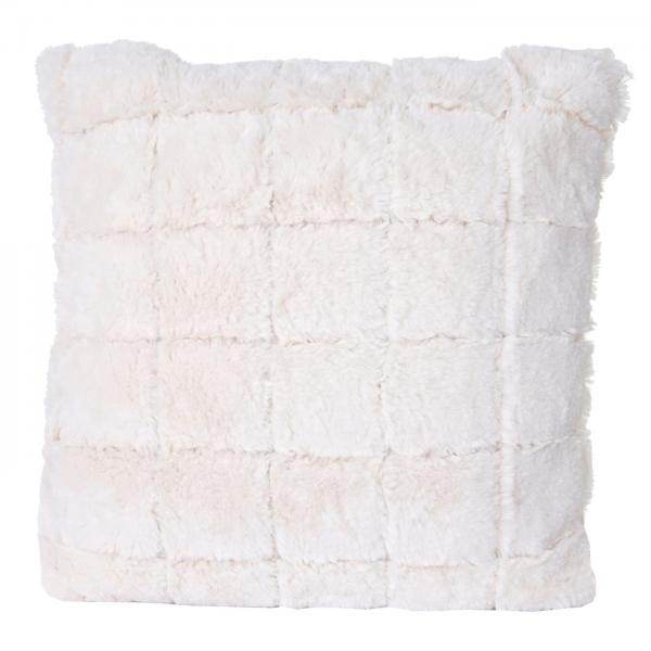 Set Wohndecke + Deko-Kissen Karo, Kuscheldecke Sofadecke Zierkissen+Füllung, flauschig Fellimitat - Palo24