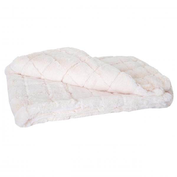 Set Wohndecke + Deko-Kissen Karo, Kuscheldecke Sofadecke Zierkissen+Füllung, flauschig Fellimitat - Palo24