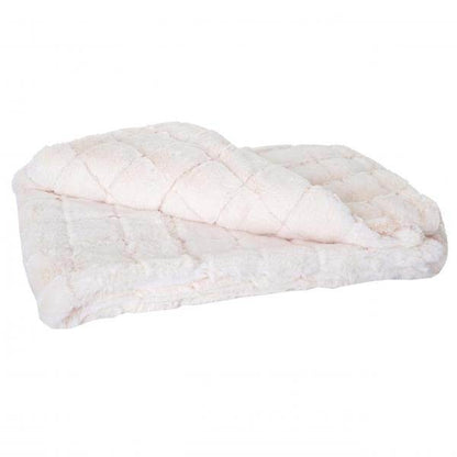 Set Wohndecke + Deko-Kissen Karo, Kuscheldecke Sofadecke Zierkissen+Füllung, flauschig Fellimitat - Palo24
