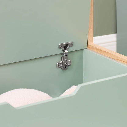 Kinder Sitzbank mit Bücherregal | Spielzeugtruhe | Aufbewahrungsbox | Grün-Natur - Palo24