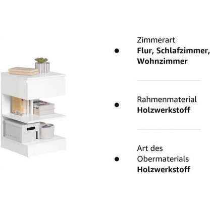 Nachttisch | Fürs Schlafzimmer | Beistelltisch | Kommode Weiss