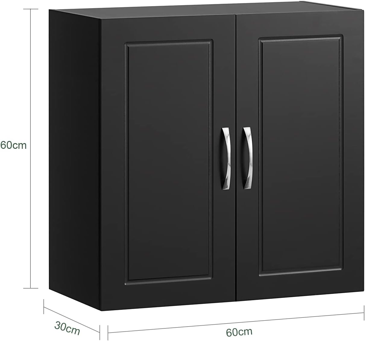 Wandschrank | Hängeschrank | Badschrank Schwarz | Medizinschrank | FRG231-SCH