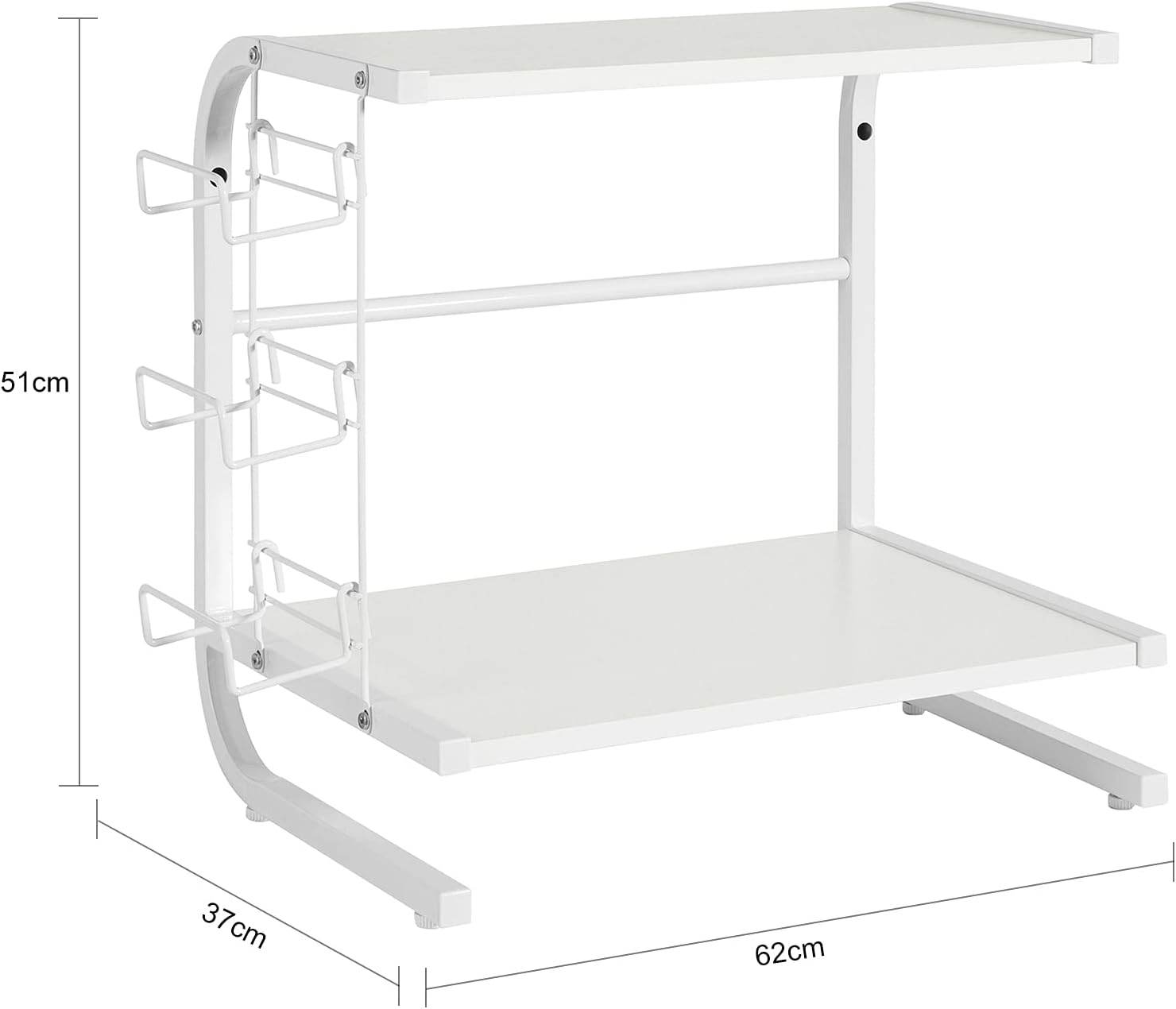 Mikrowellenregal | Mikrowellenhalter | Küchenregal Weiss FRG092-W - Palo24