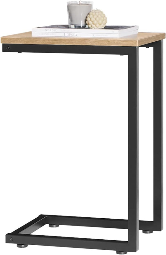 Beistelltisch Metall | Laptoptisch | Natur/Schwarz - Palo24