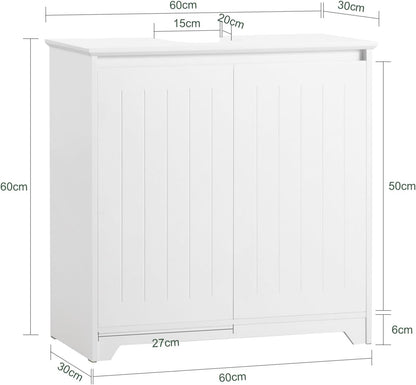 Waschbeckenunterschrank | Badezimmerschrank | Waschtisch | Weiss BZR108-W