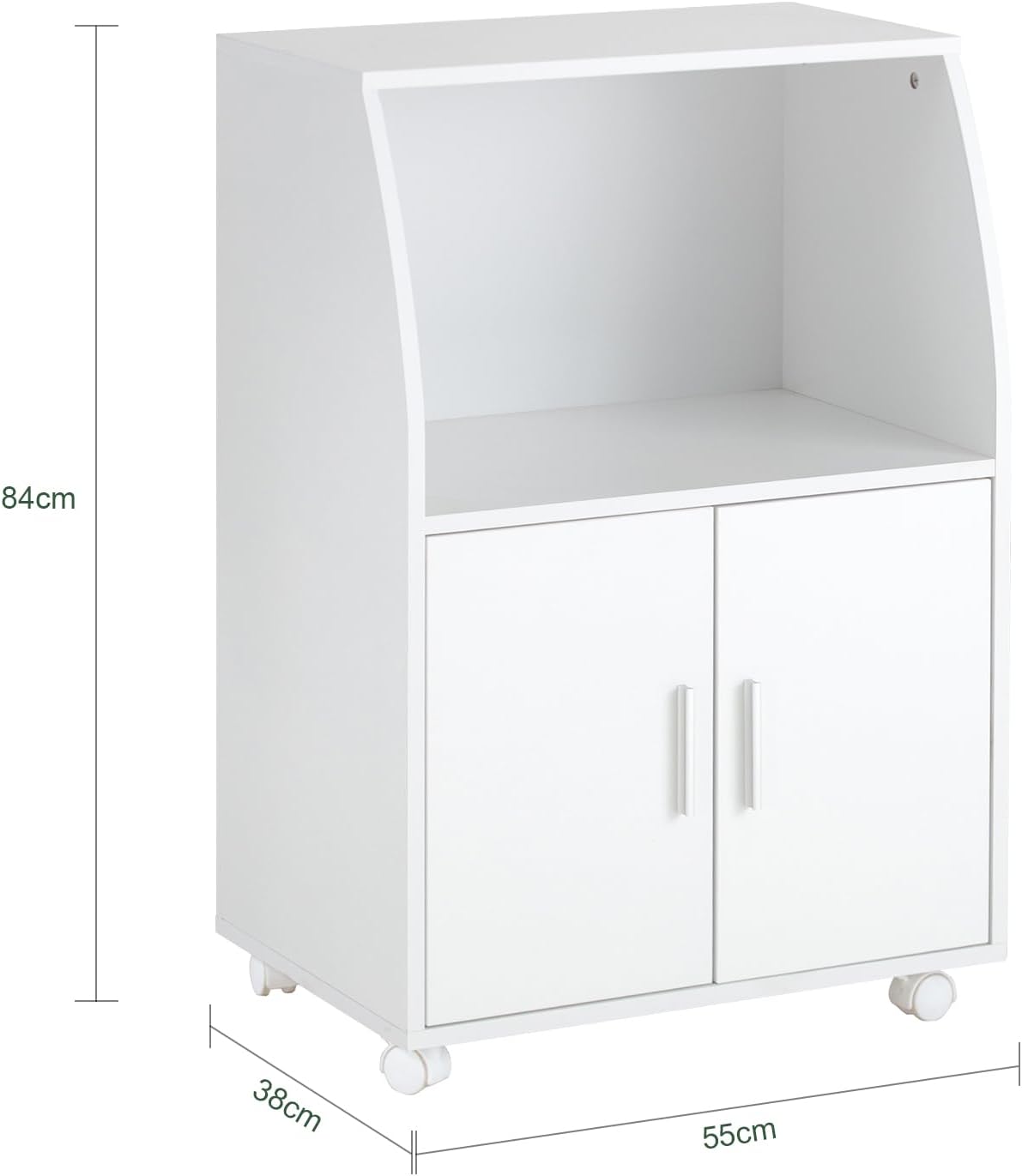 carrello delle bevande | mobile da cucina | Mobile per microonde Weiss FRG241-W 