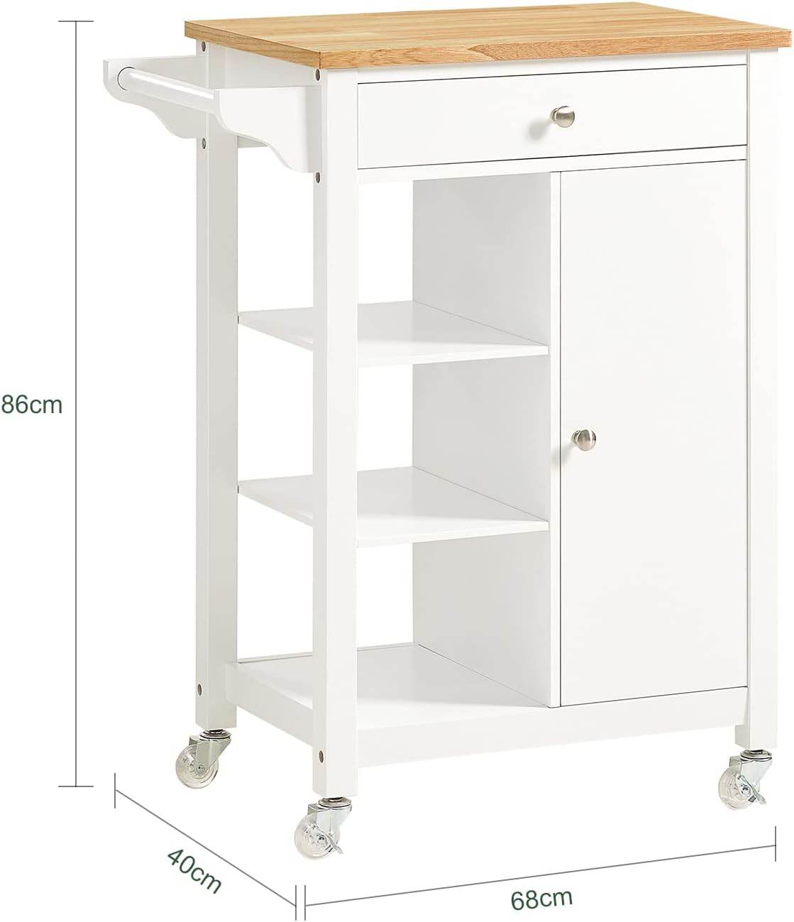 Servierwagen | Rollwagen | Küchenwagen Weiss - Palo24