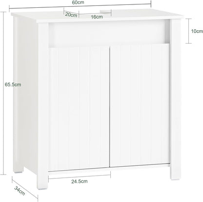 Waschbeckenunterschrank | Badschrank | Waschtisch | Weiss BZR101-W