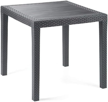 Gartentisch KING 79x79cm, Kunststoff anthrazit grau
