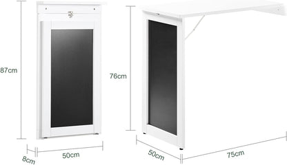 Wandtisch klappbar | Wandtisch mit Küchen Tafel | Klapptisch Weiss FWT20-W - Palo24