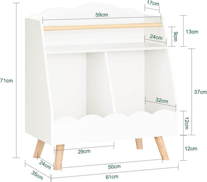 Kinderbücherregal | Aufbewahrungsregal | Montessori Regal | Weiss - Palo24