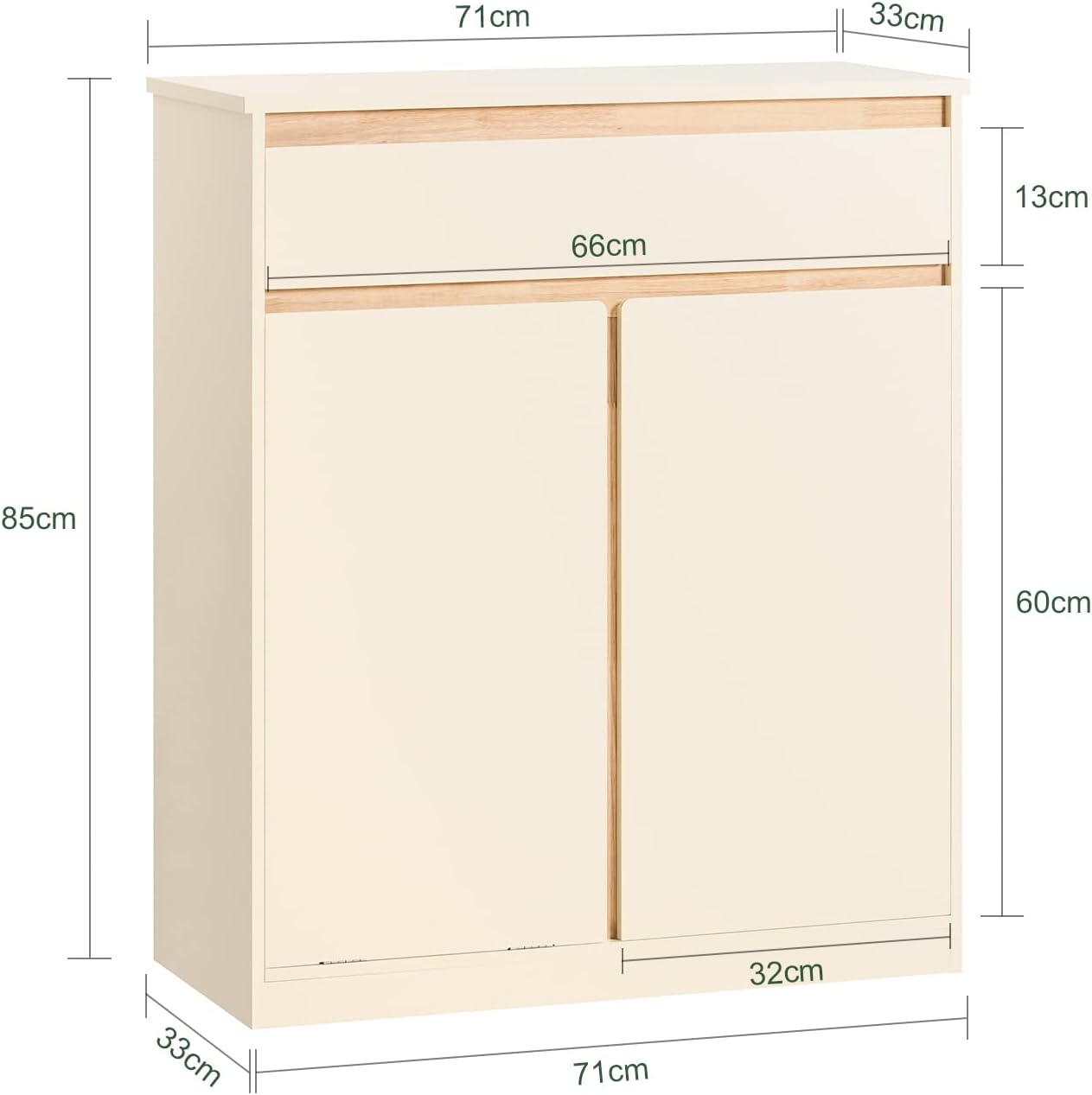 Wäscheschrank | Wäschesammler | Wäschekorb | Wäschesäcken Beige | BZR79-MI