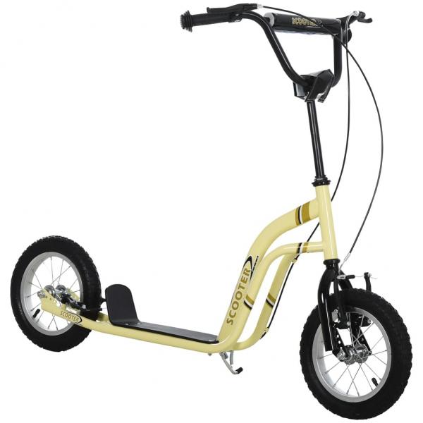 Tretroller Scooter Cityroller Kinder Mädchenroller verstellbar Aluminium Beige