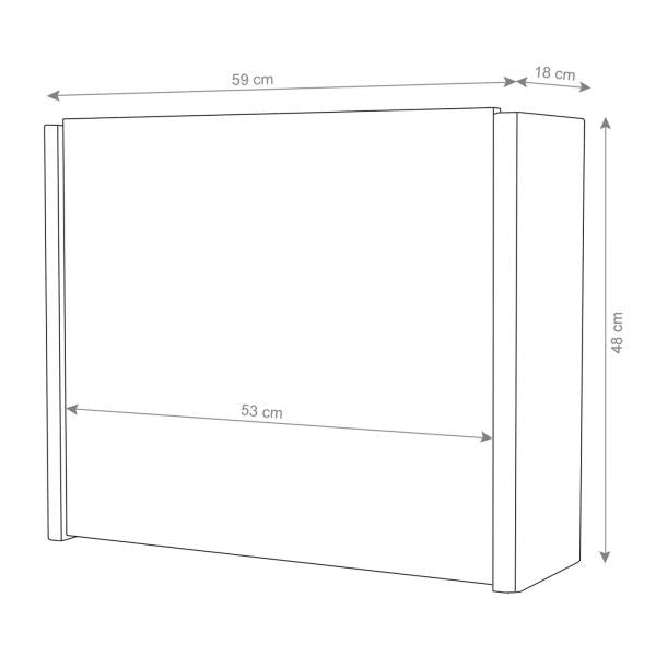 Badezimmerset HWC-B19, Waschtisch Spiegelschrank Hängeschrank, hochglanz ~ grau