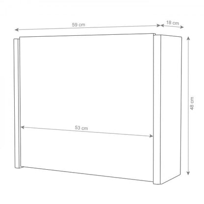 Badezimmerset HWC-B19, Waschtisch Spiegelschrank Hängeschrank, hochglanz ~ grau