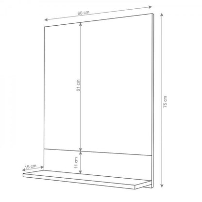 Badezimmerset HWC-B19, Waschtisch Wandspiegel 2x Hängeschrank, hochglanz ~ weiss