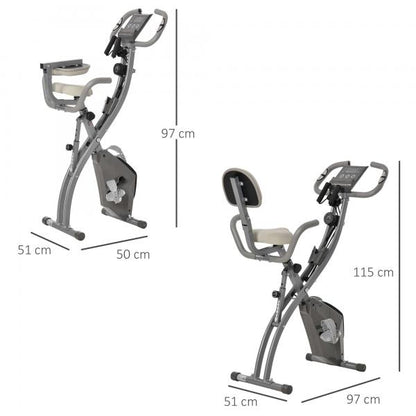 Heimtrainer mit LCD-Anzeige Grau 97 cm x 51 cm x 115 cm