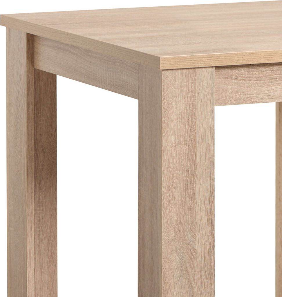 Esstisch mit 2 Stühlen Set 80x80 cm Natur Grau - Palo24