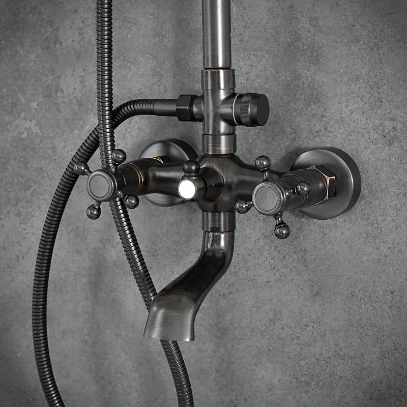 Duschhahn Brausebatterie YORK Schwarz - Palo24