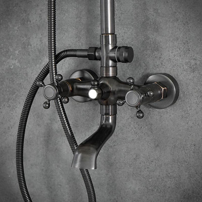 Duschhahn Brausebatterie YORK Schwarz - Palo24