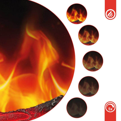 KAMINIO 3-in-1 Elektrokamin LEA - Panoramaview 50 Zoll Schwarz - Palo24