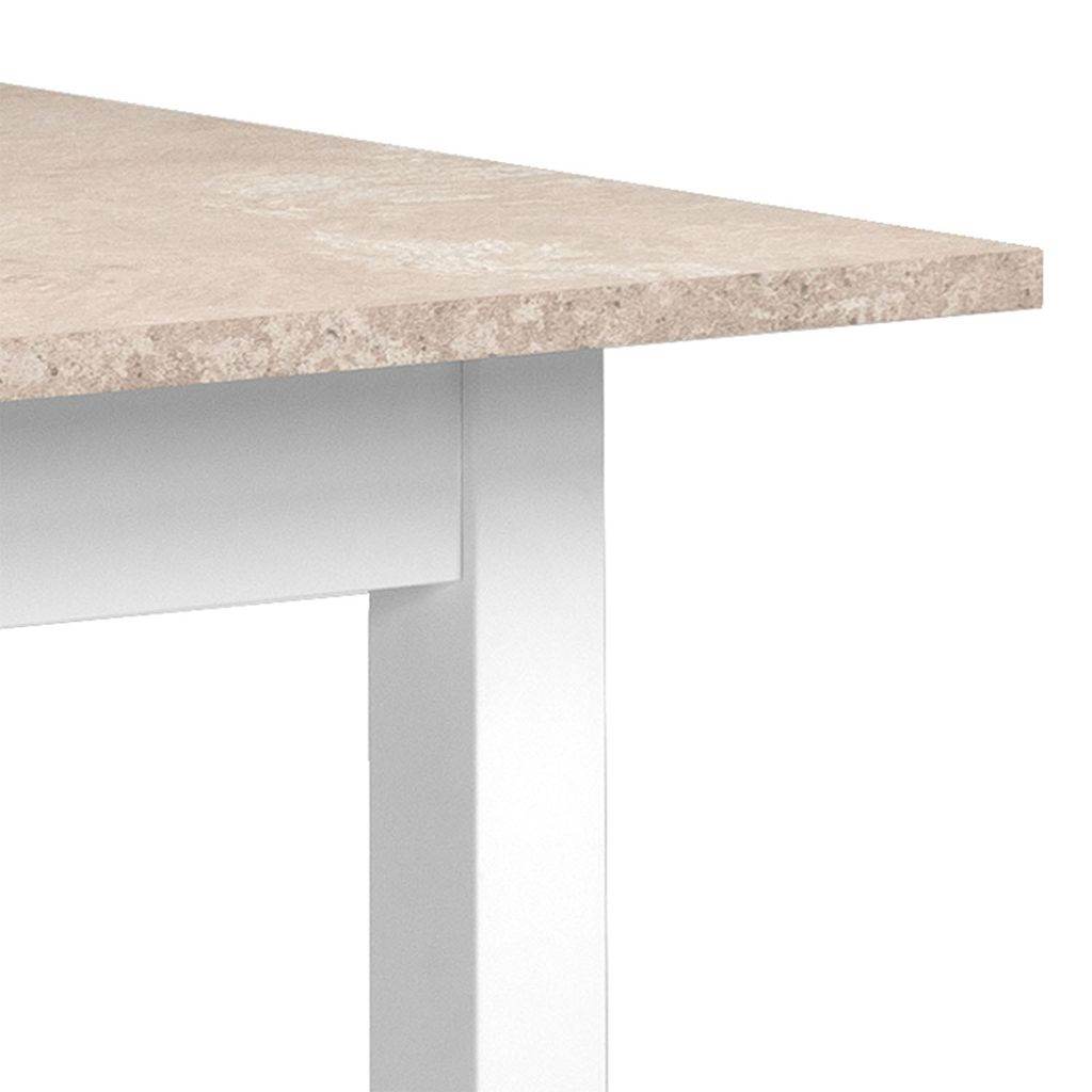 Esstisch ausziehbar 120x80 cm Sandstein Weiss - Palo24
