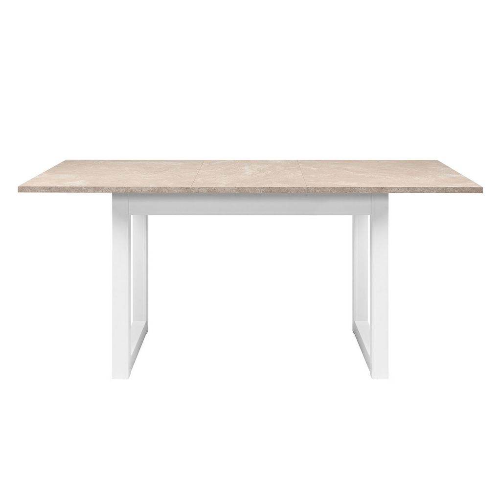 Esstisch ausziehbar 120x80 cm Sandstein Weiss - Palo24