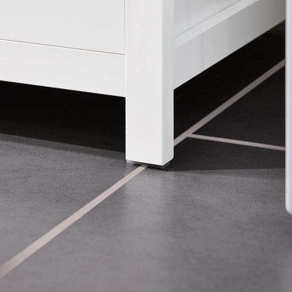 Wäscheschrank mit Wäschesack | Badschrank | Wäschekorb | Badkommode | Weiss - Palo24