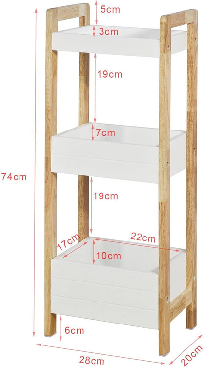 Badregal | kleines Regal | Aufbewahrungsregal Weiss FRG226-WN