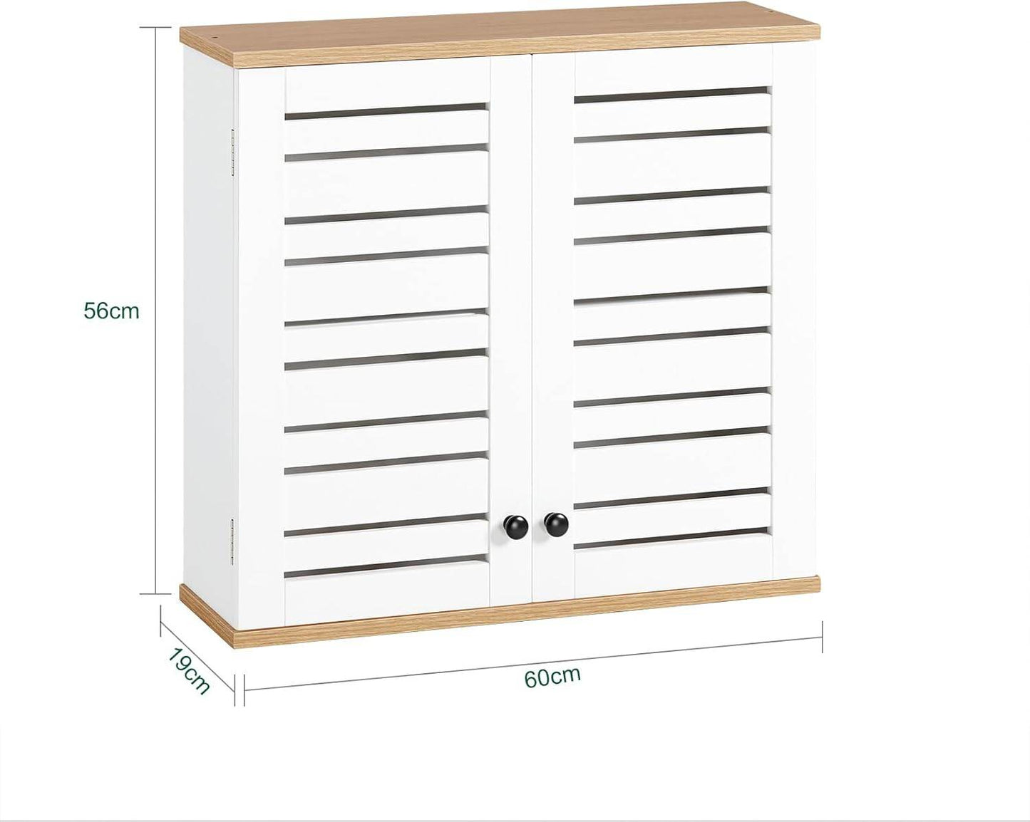 Wandschrank Bad | Hängeschrank | Badschrank Weiss BZR42-W - Palo24