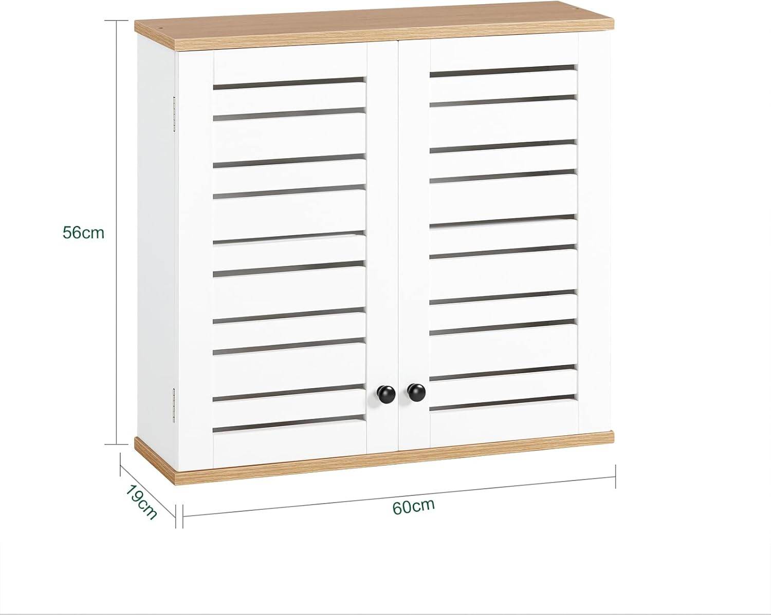 Wandschrank Bad | Hängeschrank | Badschrank Weiss BZR42-W - Palo24