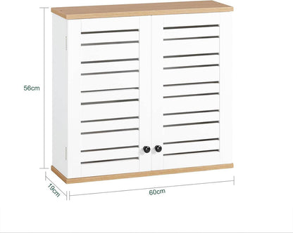 Wandschrank Bad | Hängeschrank | Badschrank Weiss BZR42-W - Palo24