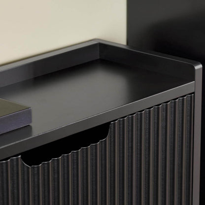 Schuhkipper mit 2 Klappen | Schuhschrank schmal | Schuhkommode Schwarz - Palo24