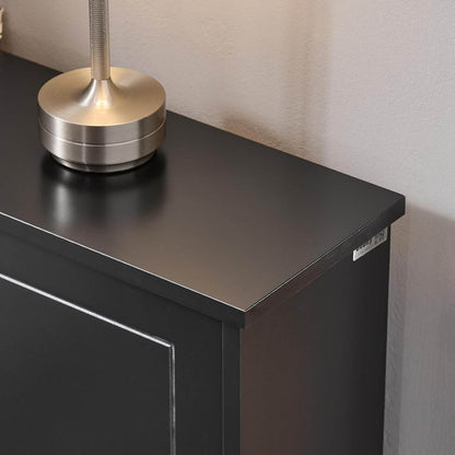 Schuhkipper | Schuhschrank mit 2 Klappen | Schuhkommode Schwarz - Palo24