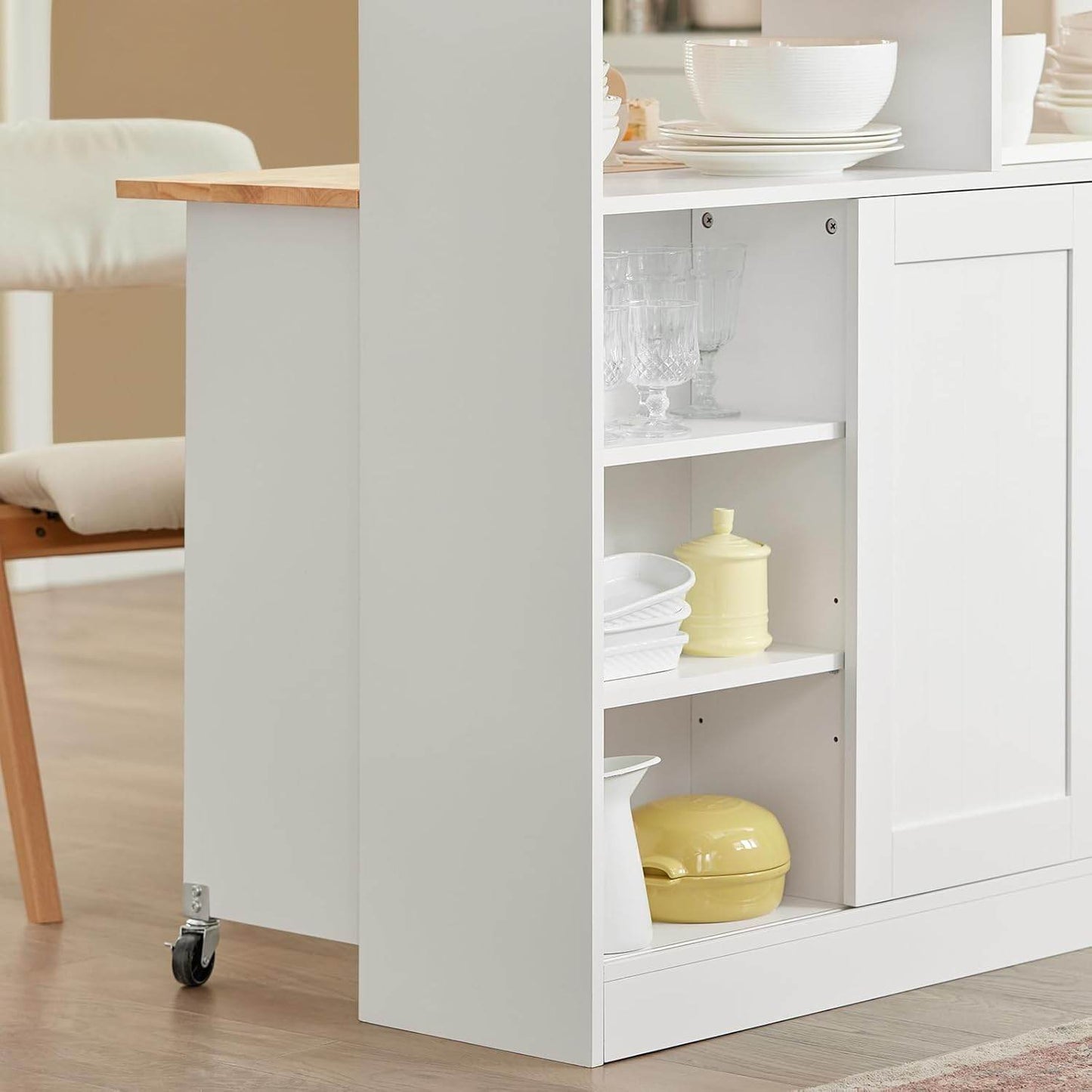 Sideboard mit Schiebetüren | Kücheninsel | Kommode | Weiss FSB36-WN - Palo24