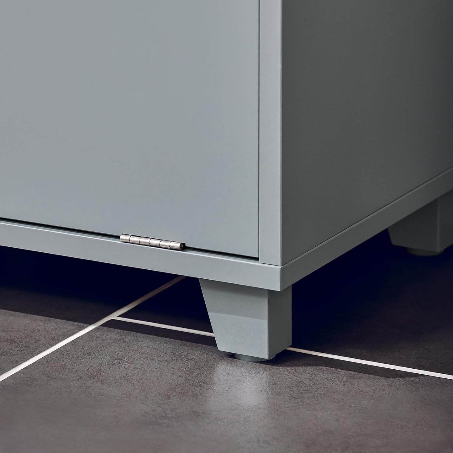 Wäscheschrank mit ausklappbarem Wäschesack | Wäschesammler | Wäschekorb | Dunkelgrau - Palo24