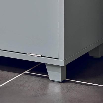 Wäscheschrank mit ausklappbarem Wäschesack | Wäschesammler | Wäschekorb | Dunkelgrau - Palo24