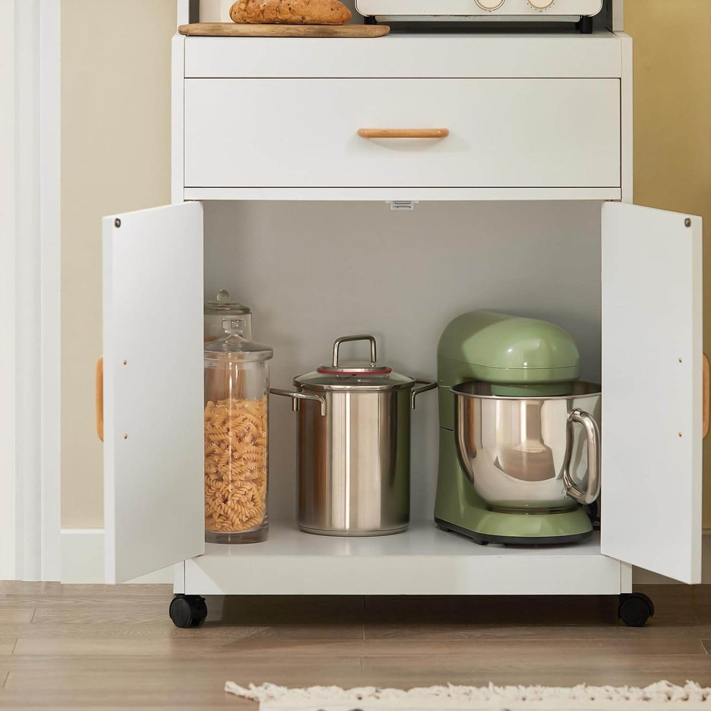 Mikrowellenschrank | Küchenschrank | Küchenkommode Weiss FSB12-W - Palo24