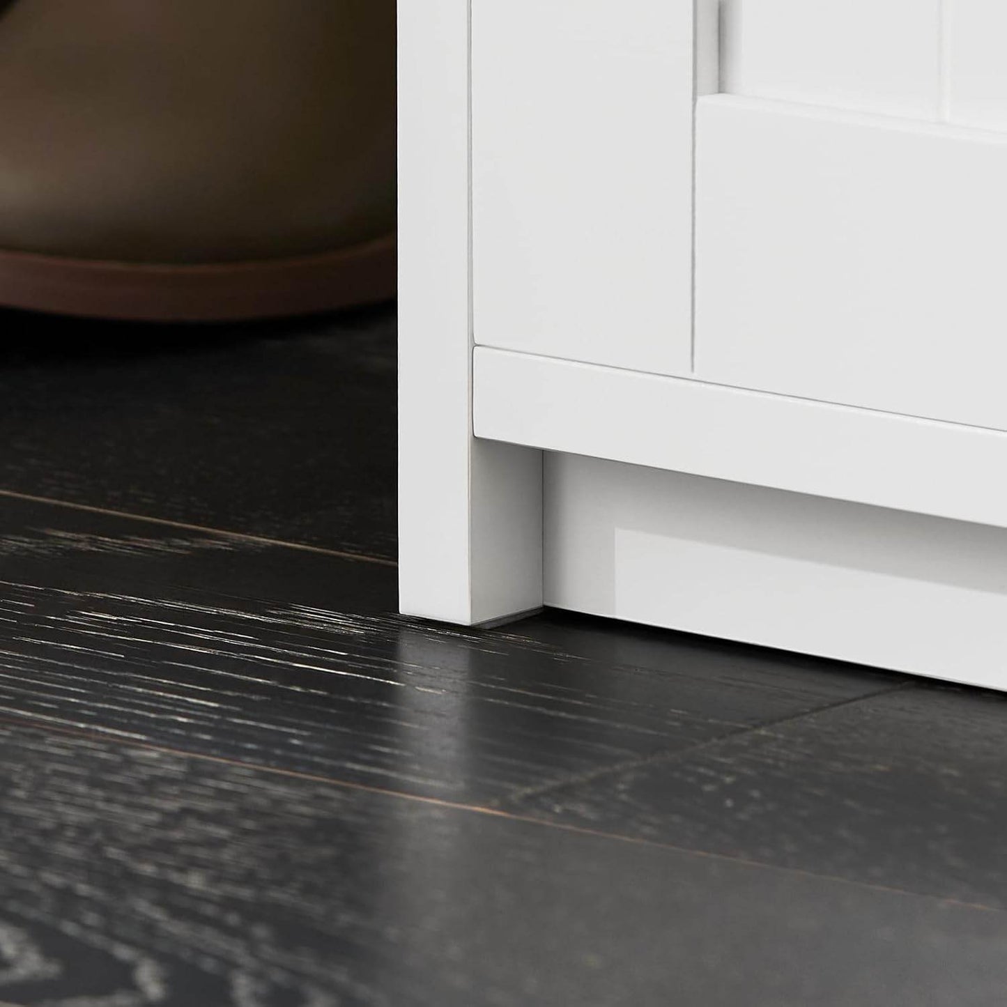 Schuhbank mit Sitzfläche | Sitzbank | Dielenbank | Schuhregal | Weiss - Palo24