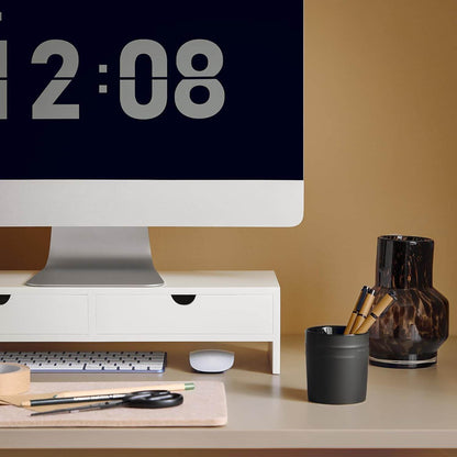 Monitorerhöhung | Monitorständer mit Schubladen | Weiss BBF02-W - Palo24