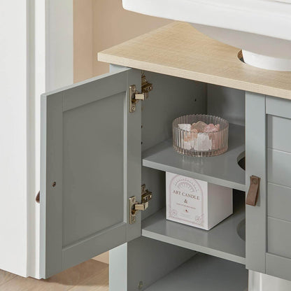 Waschbeckenunterschrank | Badschrank | Waschtisch Hellgrau | BZR69-II-HG - Palo24