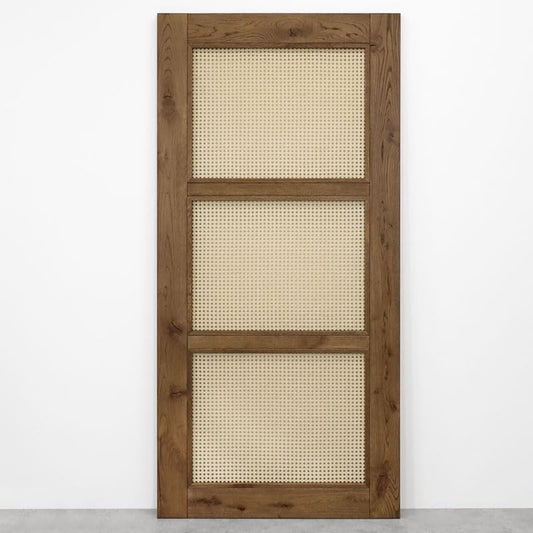 Schiebetür im rustikalen Stil mit Rattan ALTEA 100x210 Öl Braun - Palo24