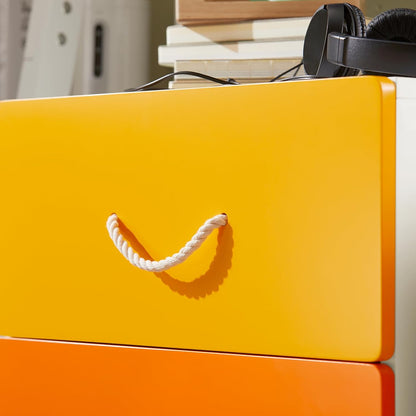 Spielzeugtruhe | Spielzeugkiste mit Deckel | Aufbewahrungsbox für Kinder | Bunt | KMB72-W