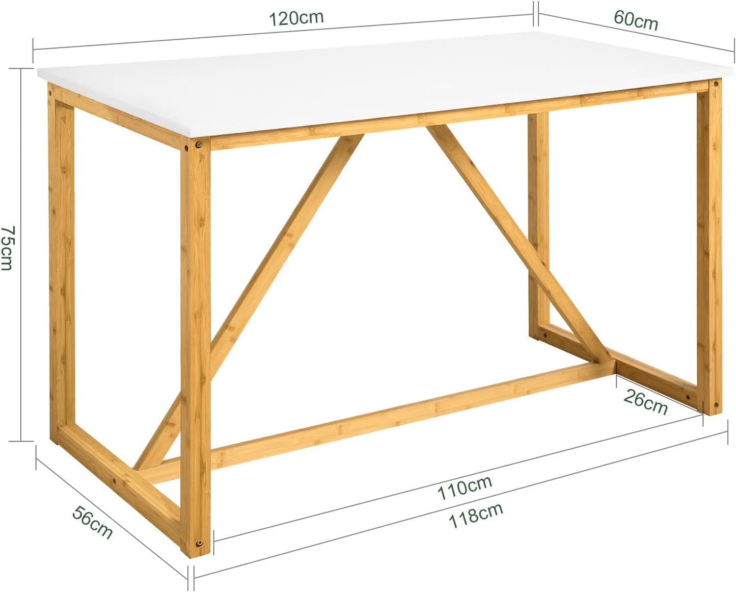 Esszimmertisch | Küchentisch | Holztisch | Schreibtisch | FWT72-WN