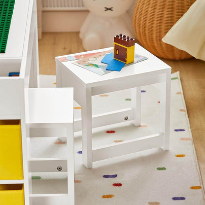 Kindertisch Mit 2 Stühlen | Kindersitzgruppe | Spieltisch | Weiss| KMB75-W - Palo24
