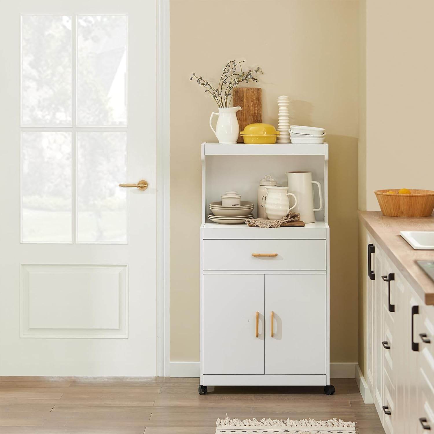 Mikrowellenschrank | Küchenschrank | Küchenkommode Weiss FSB12-W - Palo24