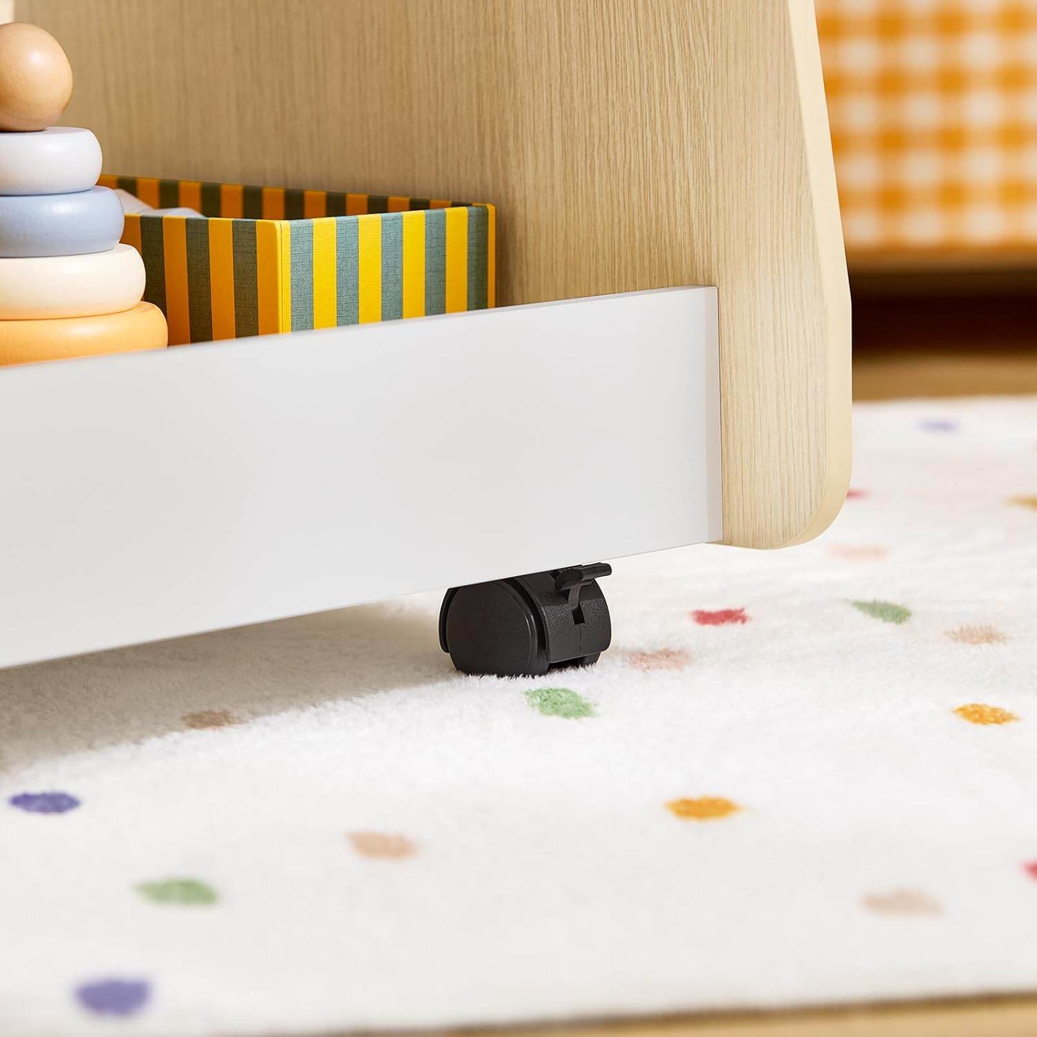 Kinderregal mit Rollen | Organizer für Kinder | Aufbewahrungsregal - Palo24