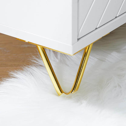 Nachttisch mit 2 Schubladen | Sofatisch | Beistelltisch | Weiss - Palo24